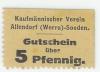 Allendorf-Sooden (heute: Bad-Sooden-Allendorf) - Kaufmännischer Verein- -- - 5 Pfennig 