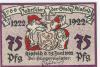 Alsfeld - Stadt - 25.6.1922 - 75 Pfennig 