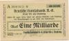 Altötting und Neuötting - Deutsche Hansabank AG, Filiale in Altötting und Neuötting - 27.10.1923 - 1 Milliarde Mark 