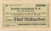 Altötting und Neuötting - Deutsche Hansabank AG, Filiale in Altötting und Neuötting - 27.10.1923 - 5 Milliarden Mark