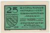 Ansbach - Stadt - 12.8.1921 - 25 Pfennig 