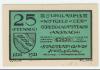 Ansbach - Stadt - 12.8.1921 - 25 Pfennig 