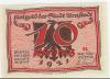 Arnstadt - Stadt - 1921 - 10 Pfennig 