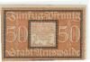 Arnswalde - Stadt - 2.5.1921 - 31.12.1922 - 50 Pfennig 