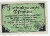 Aschersleben - Stadt - 5.3.1920 - 31.3.1922 - 25 Pfennig 