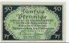 Aschersleben - Stadt - 5.3.1920 - 31.3.1922 - 50 Pfennig 