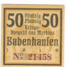 Babenhausen - Markt - 1918 - 50 Pfennig 