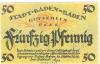 Baden-Baden - Stadt - 19.9.1919 - 50 Pfennig 