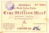 Baden-Baden - Stadt - 7.8.1923 - 1 Million Mark 