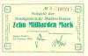 Baden-Baden - Stadt - 20.10.1923 - 10 Milliarden Mark 