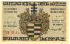 Ballenstedt - Stadt - 22.3.1921 - 10 Pfennig 