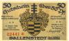 Ballenstedt - Stadt - 22.3.1921 - 50 Pfennig 