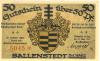 Ballenstedt - Stadt - 22.3.1921 - 50 Pfennig 