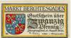 Berchtesgaden - Markt - 13.8.1920 - 20 Pfennig 