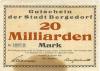 Bergedorf (heute: Hamburg) - Stadt - 8.10.1923 - 1.12.1923 - 20 Milliarden Mark