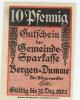 Bergen - Gemeinde(-Sparkasse) - - 31.12.1922 - 10 Pfennig 