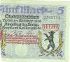 Berlin - Stadt - 24.10.1918 - 1.2.1919 - 5 Mark 