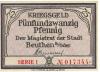 Beuthen (heute: PL-Bytom Odrzanski) - Stadt - - 31.12.1920 - 25 Pfennig