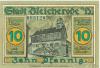 Bleicherode - Stadt - 1.3.1921 - 10 Pfennig 