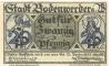 Bodenwerder - Sparkasse der Stadt - 1.1.1921 - 31.12.1922 - 20 Pfennig