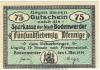 Bodenwerder - Sparkasse der Stadt - 1.5.1919 - 75 Pfennig 