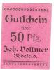 Bödefeld (heute: Schmallenberg) - Vollmer, Johann, Colonialwarenhandlung  - -- - 50 Pfennig 