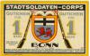 Bonn - Stadtsoldaten-Corps - 17.1922 - 31.7.1922 - 1 Mark 