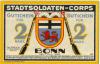Bonn - Stadtsoldaten-Corps - 17.1922 - 31.7.1922 - 2 Mark 