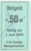 Borgentreich - Conze, J. H., Buch- und Papierhandlung, Buchbinderei - - 1.6.1922 - -.50 Mark