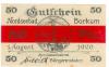 Borkum - Gemeinde - 1.8.1920 - 50 Pfennig 