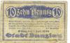 Bunzlau (heute: PL-Boleslawiec) - Stadt - 1.7.1918 - 1.7.1920 - 10 Pfennig