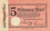 Cassel (heute: Kassel) - Reichsbahndirektion - 24.10.1923 - 5 Billionen Mark