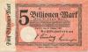 Cassel (heute: Kassel) - Reichsbahndirektion - 24.10.1923 - 5 Billionen Mark