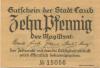 Caub (heute: Kaub) - Stadt - -- - 10 Pfennig 