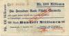 Chemnitz - Commerz- und Privat-Bank AG, Filiale Chemnitz - 19.9.1923 - 100 Millionen Mark