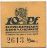 Chemnitz - Pickenhahn, J. C. F., & Sohn, (AG) - 1.6.1917 - 10 Pfennig 