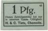 Chemnitz - Tietz, H. & C. - -- - 1 Pfennig 