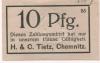 Chemnitz - Tietz, H. & C. - -- - 10 Pfennig 