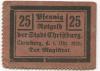 Christburg - Stadt - 1.10.1920 - 25 Pfennig 