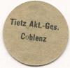 Coblenz (heute: Koblenz) - Tietz AG - -- 2 Pfennig 