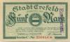 Crefeld (heute: Krefeld) - Stadt - 21.10.1918 - 5 Mark 