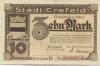Crefeld (heute: Krefeld) - Stadt - 21.10.1918 - 10 Mark 
