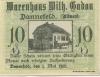 Dannefeld (heute: Gardelegen) - Gadau, Wilhelm, Warenhaus - 1.5.1921 - 10 Pfennig