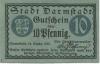 Darmstadt - Stadt - 15.12.1920 - 10 Pfennig 