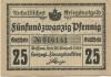 Dessau - Herzogliche Anhaltische Finanzdirektion - 20.8.1918 - 31.12.1921 - 25 Pfennig