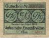 Dessau - Anhaltische Finanzdirektion - 1.4.1920 - 31.12.1921 - 50 Pfennig 