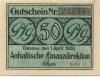 Dessau - Anhaltische Finanzdirektion - 1.4.1920 - 31.12.1921 - 50 Pfennig 