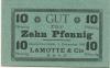 Deutsch-Rumbach (heute: F-Rombach-le-Franc) - Lamotte & Co GmbH - 1.12.1916 - 10 Pfennig