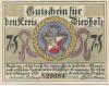 Diepholz - Kreis - 15.8.1921 - 75 Pfennig 