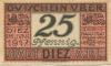 Diez - Stadt - Juni 1917 - 31.12.1919 - 25 Pfennig 